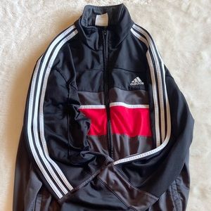 Adidas Track jacket black/red (L)
